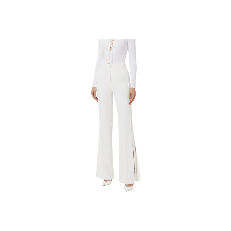 Elisabetta Franchi Crepe Flared Trousers-0