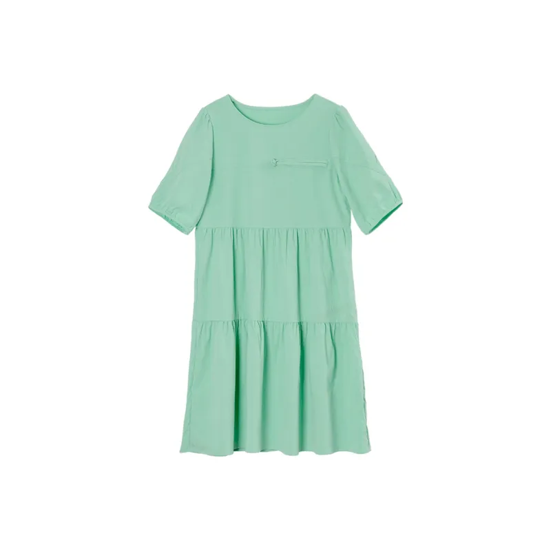 Wbwq Short Sleeved Dress Women's Green-0