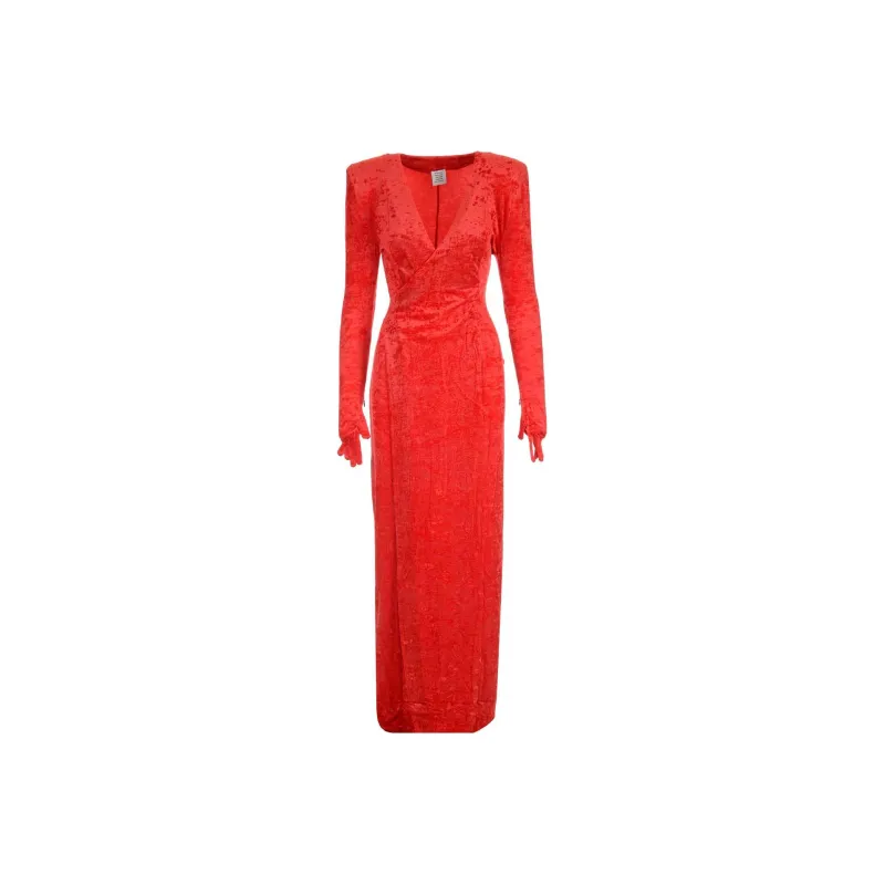 Vetements Dynasty Velvet Wrap Gown-0