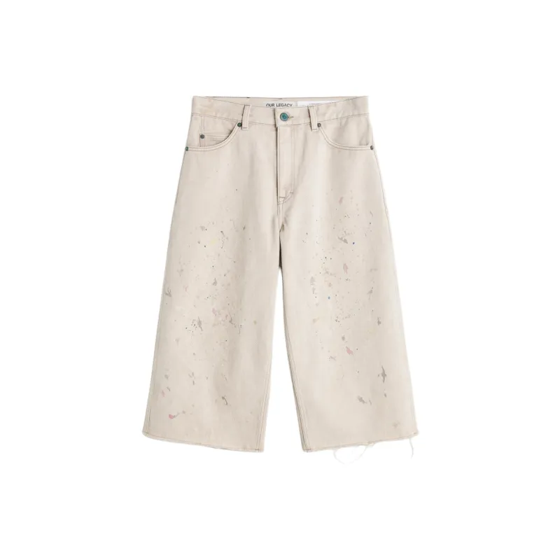 OUR LEGACY High rise Straight leg Cropped Jeans-0
