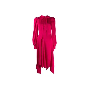McQ Alexander McQueen Long-Sleeved Dresses Women's Rose Red
