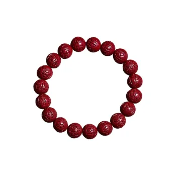WUMZK Reconstructed Cinnabar Bracelets Unisex