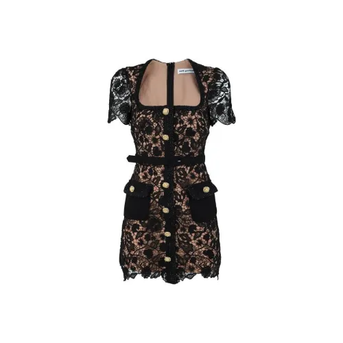 Self portrait SS23 Short Sleeved Dress Women's Black