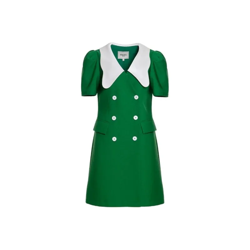 BESIONIA Short Sleeved Dresses Women's Green-0