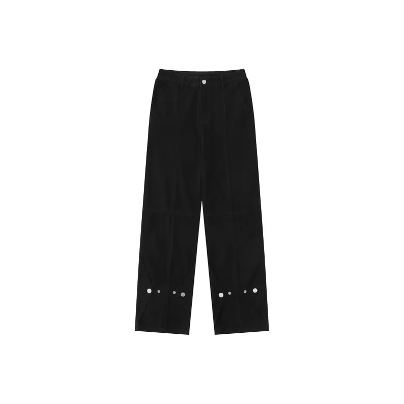 Vine Color Casual Pants Women's Black-0