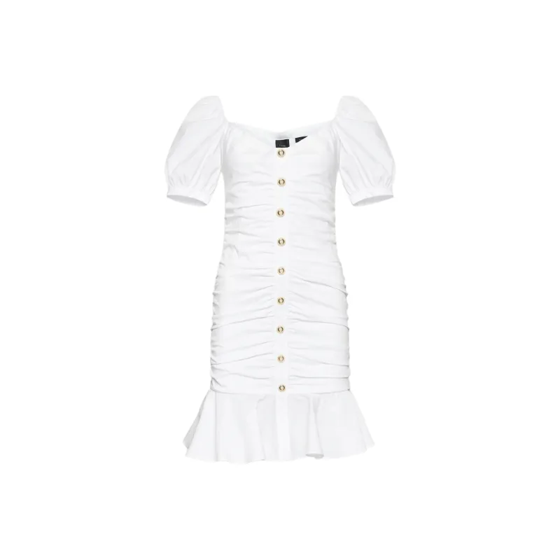 PINKO Short Sleeved Dress Women's White-0