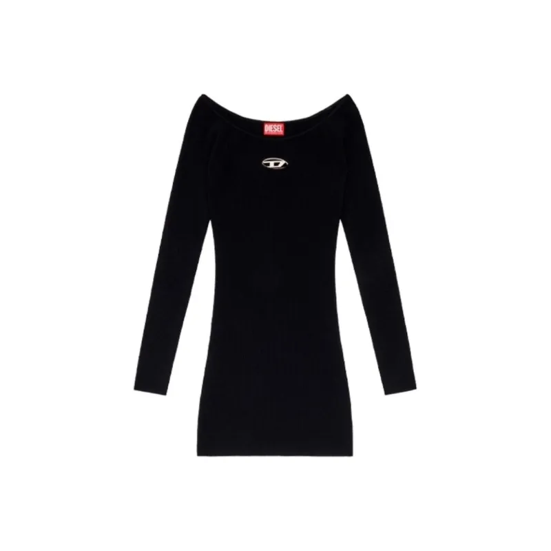 DIESEL M-Vera Off-The-Shoulder Ribbed-Knit Dress-0