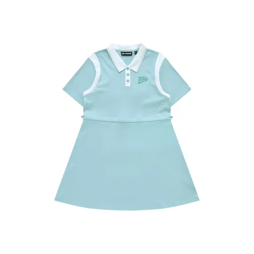 FILA FUSION Short Sleeved Dress Women's Clear Lake Blue
