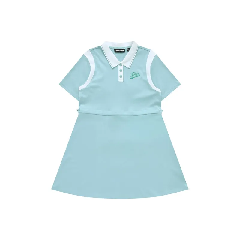 FILA FUSION Short Sleeved Dress Women's Clear Lake Blue-0