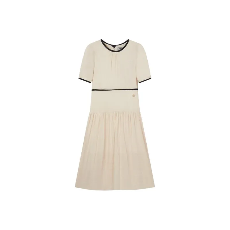 Teenie Weenie Short Sleeved Dress Women's Ivory-0