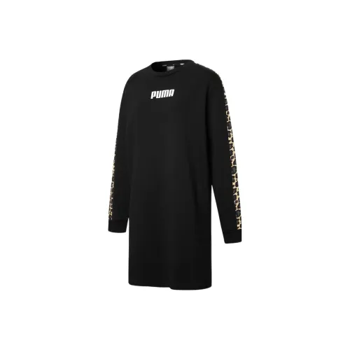 PUMA Long Sleeved Dresses Women's Black