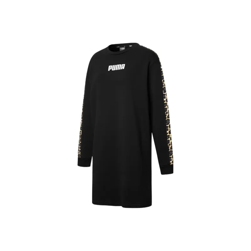 PUMA Long Sleeved Dresses Women's Black-0