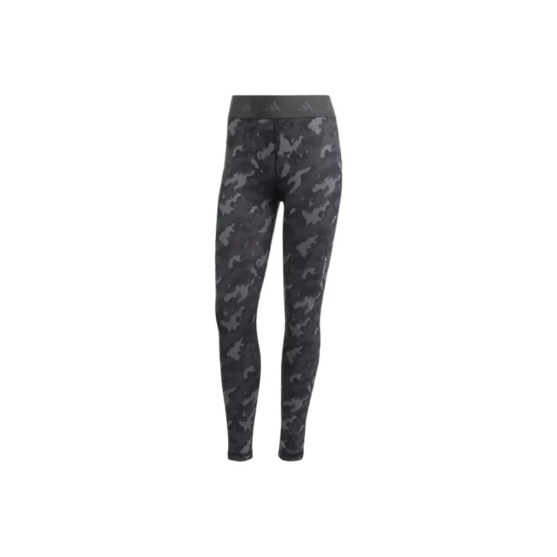 Adidas Women's Techfit Camo 7/8 Leggings Grey Six/Carbon-0