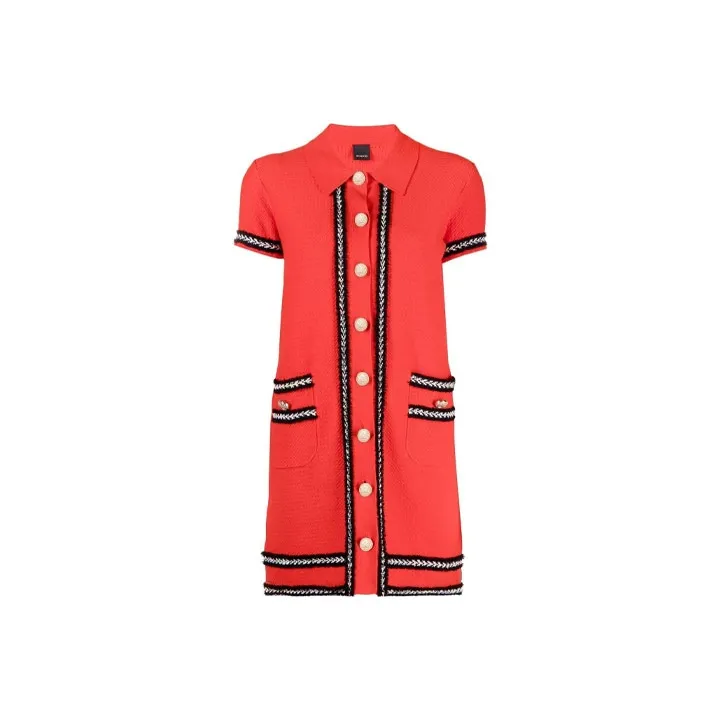 PINKO Short-Sleeved Dresses Women's Orange-0
