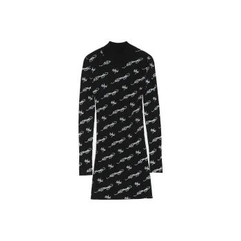 Ed Hardy Long Sleeved Dresses Women's E1OAW285 Black