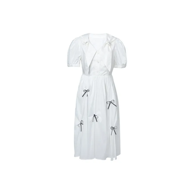 LOFT SHINE Short-Sleeved Dresses Women's White-0