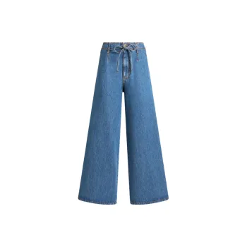 ETRO Belt Detailed Culotte Jeans