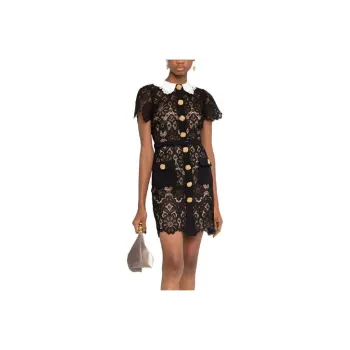 Self portrait Floral lace Peter pan Collar Minidress