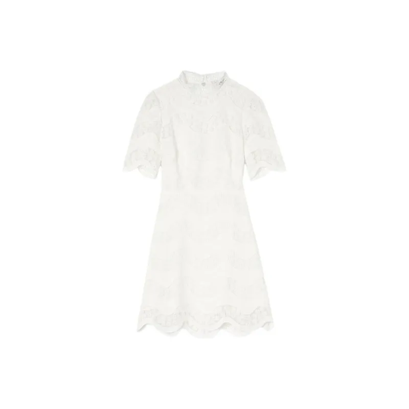 Sandro Short Sleeved Dresses Women's White-0