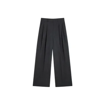 THEORY Double Pleated Straight Leg Pants