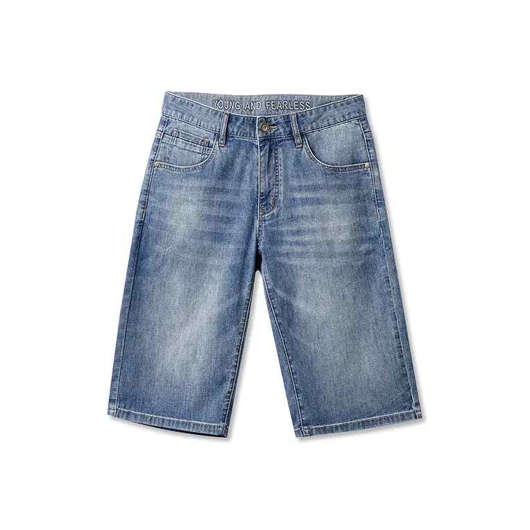 HLA JEANS Denim Shorts Men's Denim Blue Transitional Color Medium 01-0