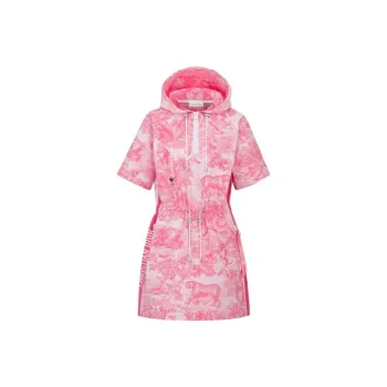 DIOR Robe Courte À Capuche Dioriviera Short-Sleeved Dresses Women's Pink