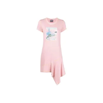 DIESEL Short-Sleeved Dresses Women's Pink