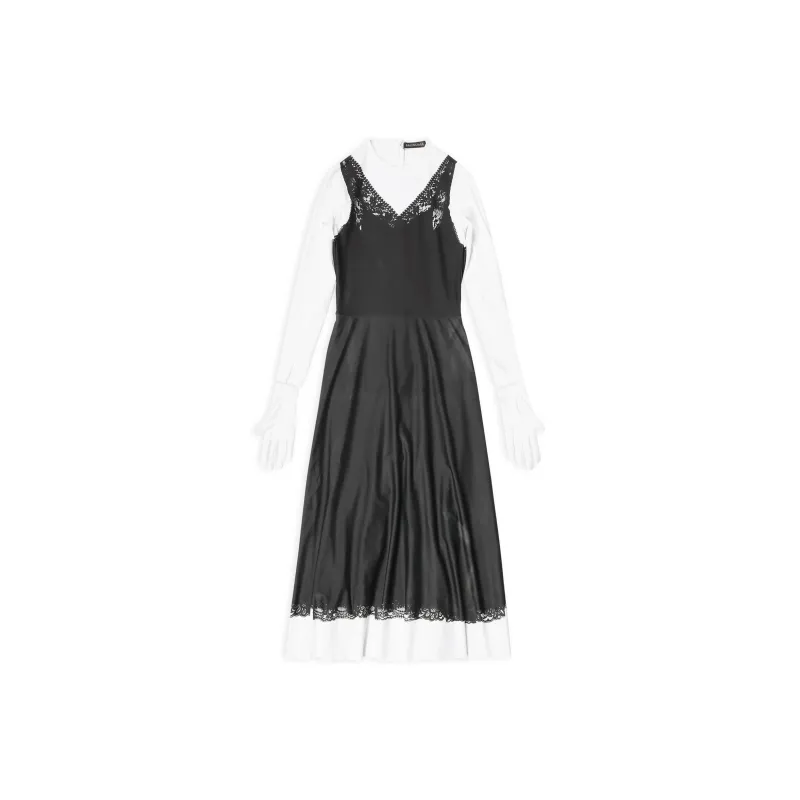 Balenciaga FW22 Slip Dresses Women's Black-0