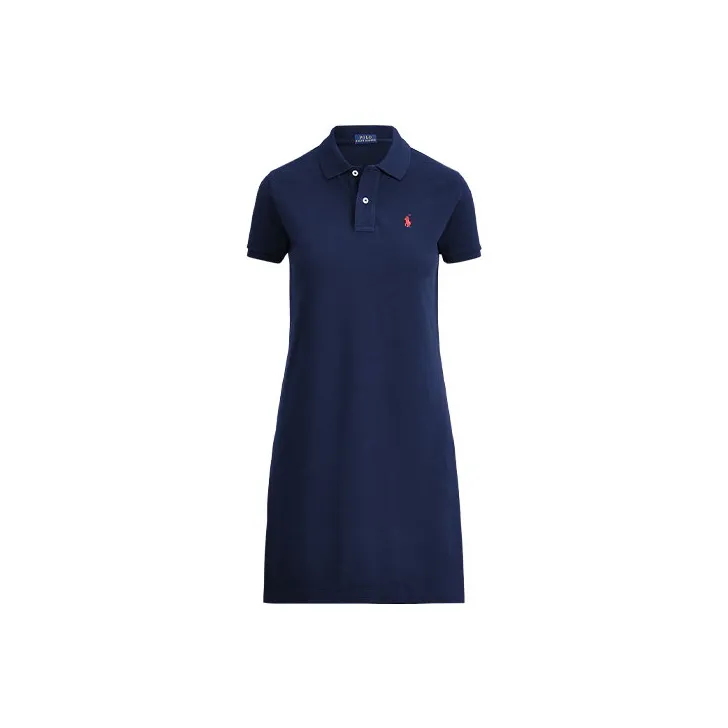 Polo Ralph Lauren Logo Embroidered Short Sleeved Polo Dress-0