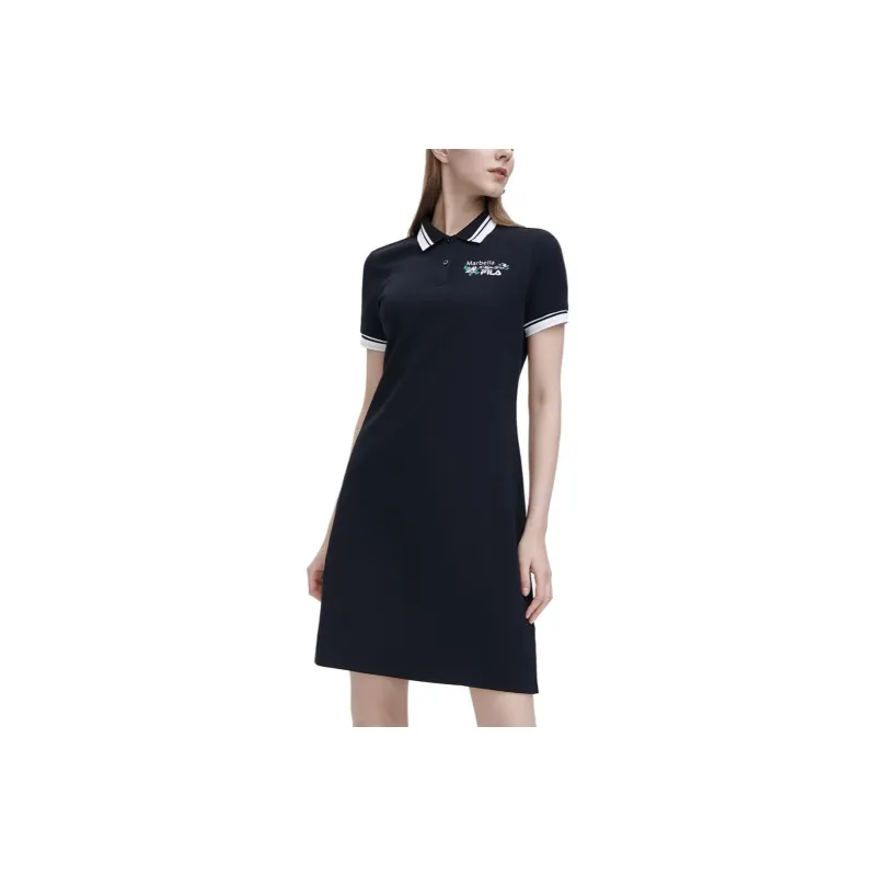 FILA Short Sleeved Dresses Women's Black-0