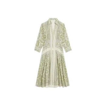 Sandro Long Sleeved Dress Women's Green