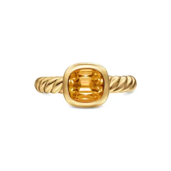 David Yurman 18K Yellow Gold Dy Mercer® Citrine Ring