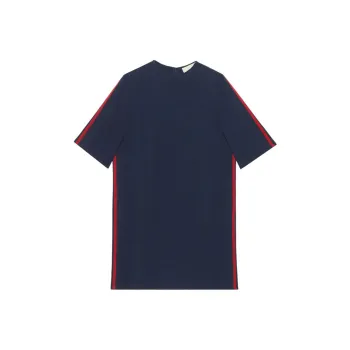 GUCCI Short Sleeved Dresses Women's Dark Blue