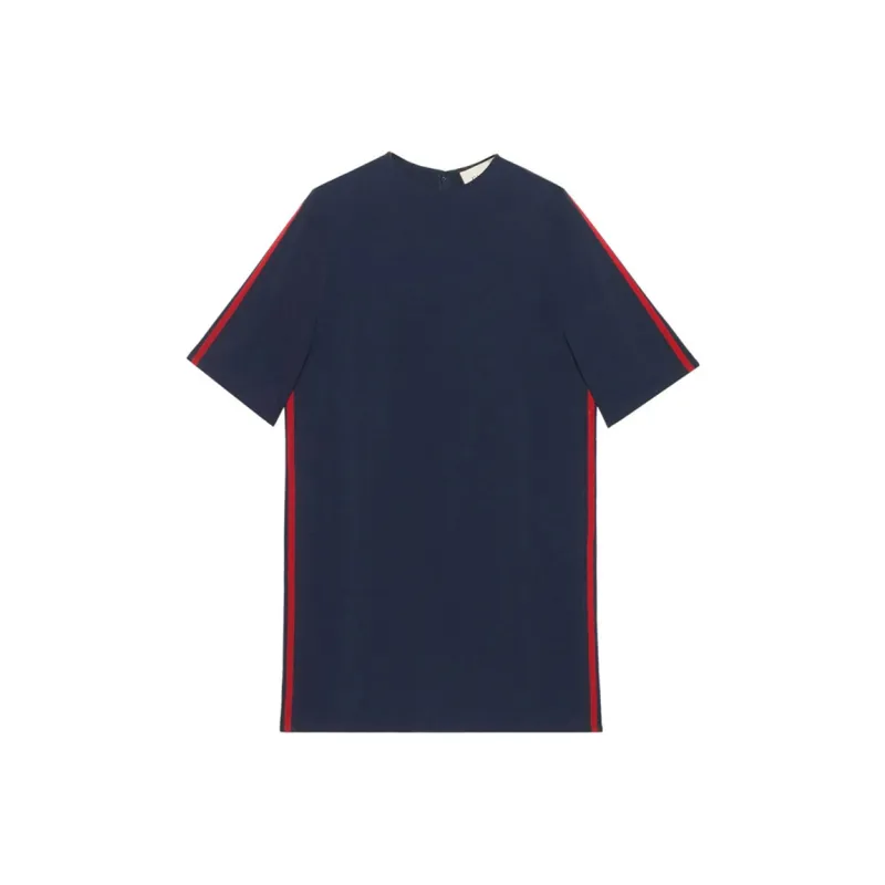GUCCI Short-Sleeved Dresses Women's Dark Blue-0