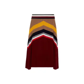 Tommy Hilfiger x PENDLETON Knit Long Skirt Women's Red