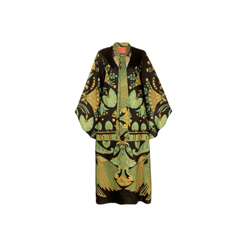 La DoubleJ Magnifico Silk Midi Dress-0