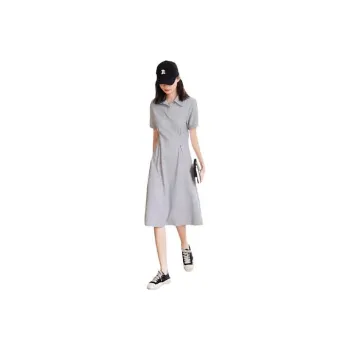 【dme】 Short-Sleeved Dresses Women's Heather Gray