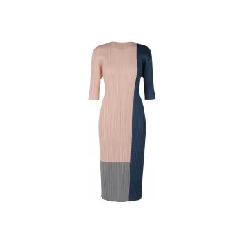 PLEATS PLEASE ISSEY MIYAKE Short-Sleeved Dresses Women's Light Pink