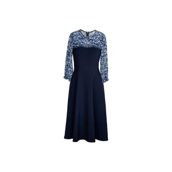 ROEYSHOUSE Long Sleeved Dress Women's Dark Blue