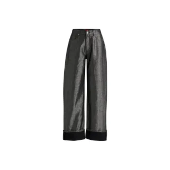 HUGO BOSS Metallic Hgh waisted Jeans