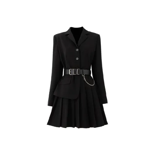 SOON FLOWER Long Sleeved Dress Women
s Black