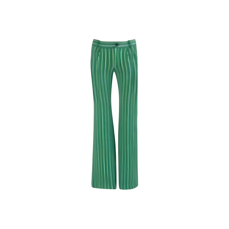 MARNI Vertical Stripe Technical Knit Trousers 'Green'-0