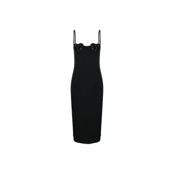Blumarine Heart Rhinestone Embellished Slip Dress