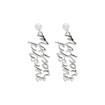 Maison Kitsune Handwritten logo Earrings