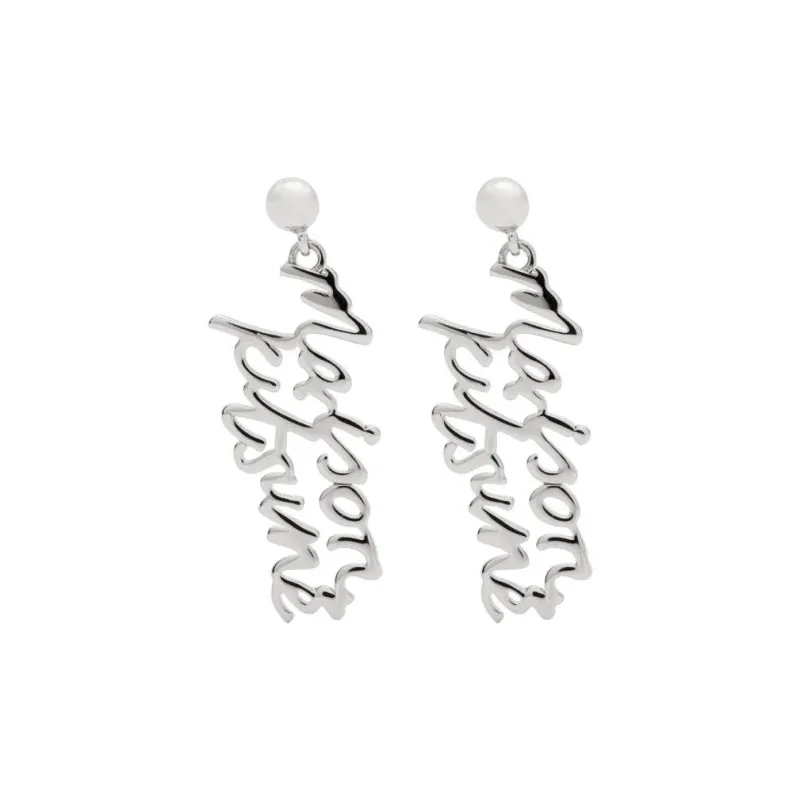 Maison Kitsune Handwritten logo Earrings-0