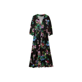 Desigual Long Sleeved Dress Women's Multicolor