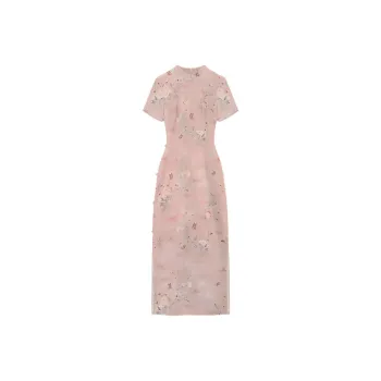 CPAURA Short Sleeved Dress Women's Pink