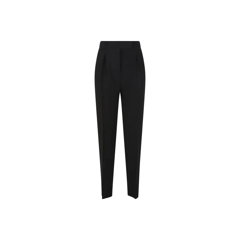 MaxMara Studio Eguale Pleat Detailed Tapered Trousers-0