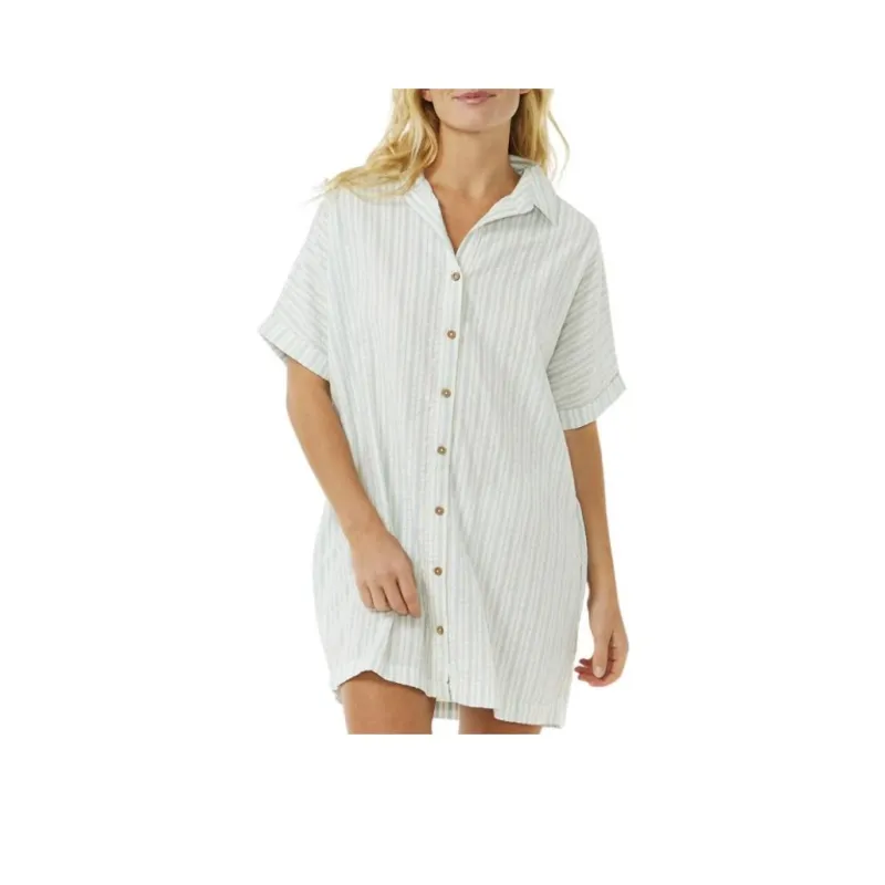 Vans Short Sleeved Dresses Women's Blue-0