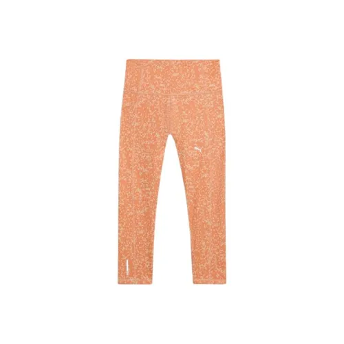 PUMA Train Favorite High-Waist 3/4 Length AOP Leggings Leggings Women's Orange